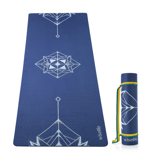Purpose Printed TPE Yoga Mat - 6mm British Blue
