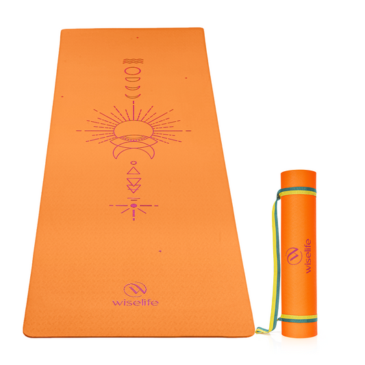 Purpose Printed TPE Yoga Mat - 6mm Orange