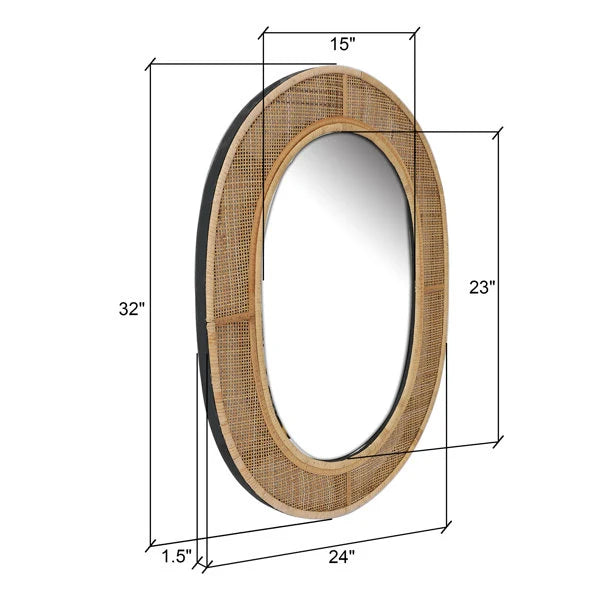Paridhi Handcrafted Rattan Wall Mirror