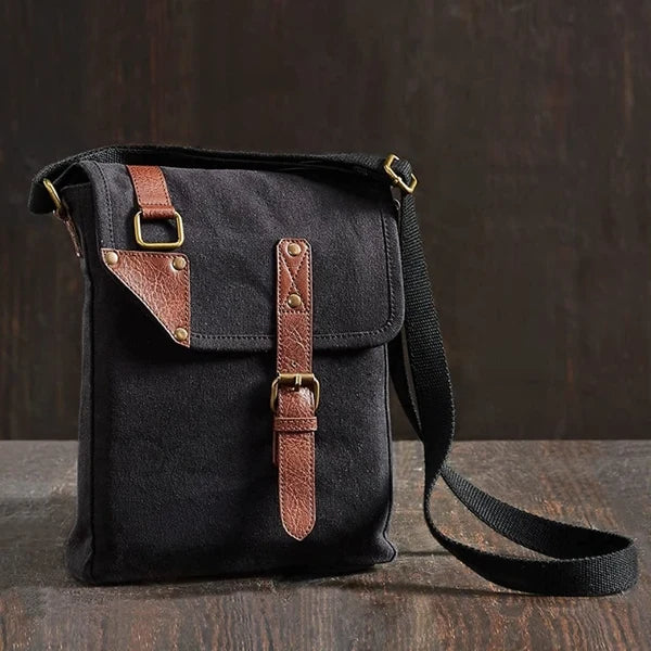 Parker Messenger Crossbody Bag for Men & Women (Black)