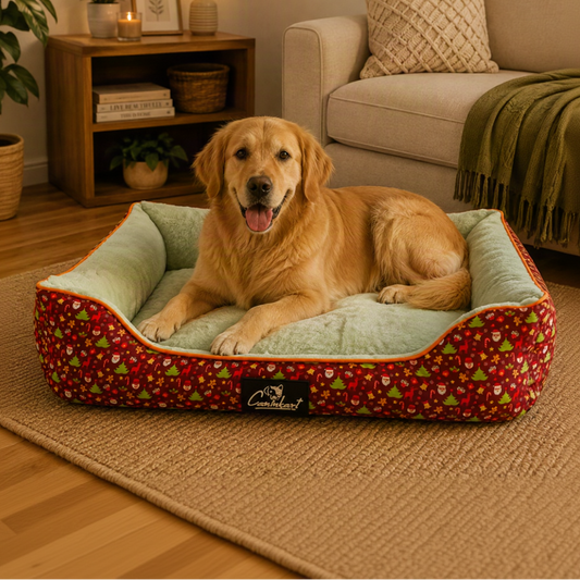 Ultra-Soft Round Dog Fur Bed | Cozy Anti-Anxiety Nest  Pastel Green