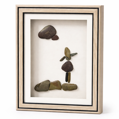 Moments of Happiness Rain Pebble Art Frame