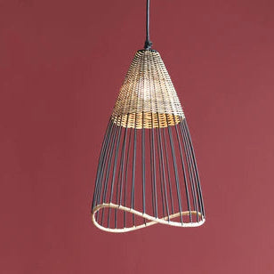 Handcrafted Bamboo Rattan Pendant Light Angel