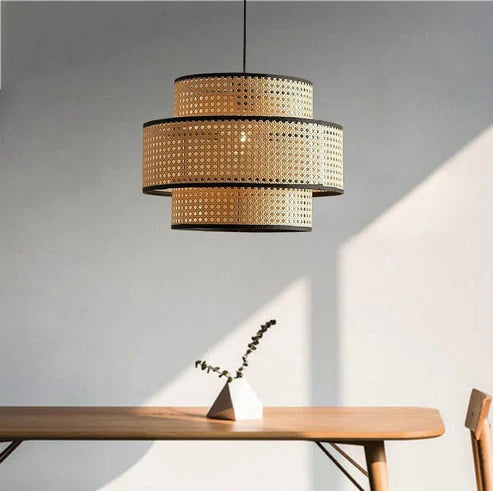 Handcrafted Bamboo Rattan Pendant Light Alex