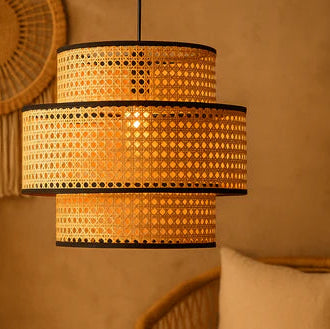 Handcrafted Bamboo Rattan Pendant Light Alex