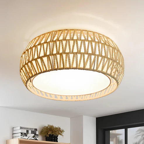 Verona Handcrafted Jute Hanging Light | Boho Woven Rattan Pendant Lamp