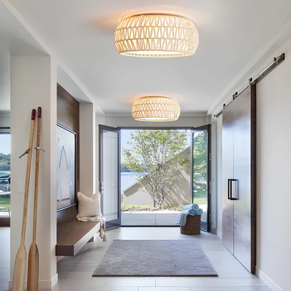 Verona Handcrafted Jute Hanging Light | Boho Woven Rattan Pendant Lamp