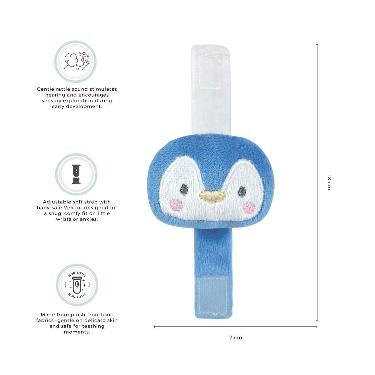 Penguin Wrist Rattle