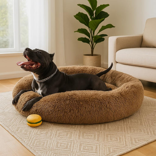 Premium Ultra-Soft Plush Round Pet Bed | 60cm