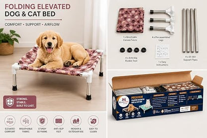 Premium Elevated Pet Bed | Heavy-Duty Raised Dog & Cat Cot 50cm