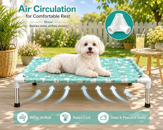 Premium Elevated Pet Bed | Heavy-Duty Raised Dog & Cat Cot 50cm