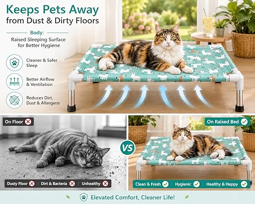 Premium Elevated Pet Bed | Heavy-Duty Raised Dog & Cat Cot 50cm