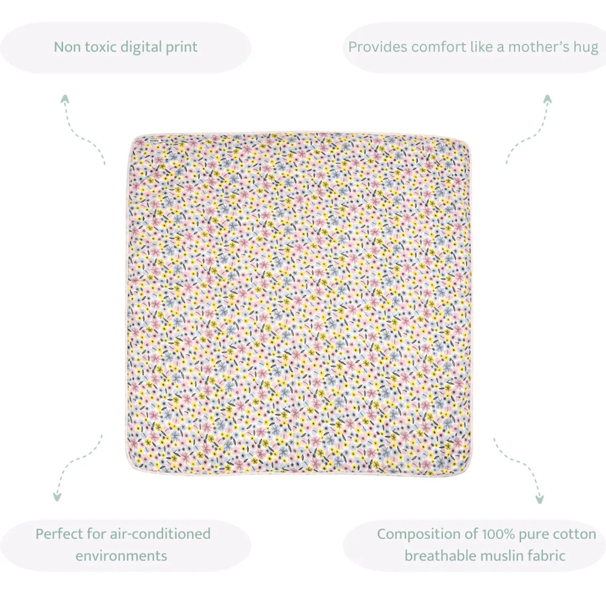 Sovana Eden Garden 6-Layer Reversible Muslin Blanket