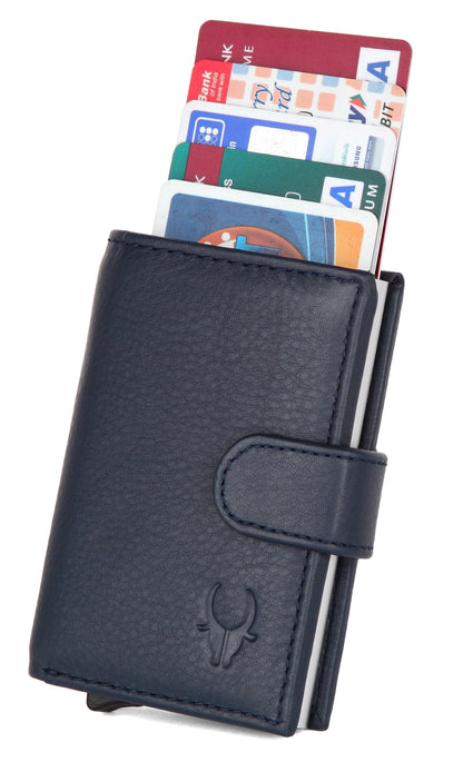 Wildhorn Protected Leather Pop-Up Card Holder for Men & Women