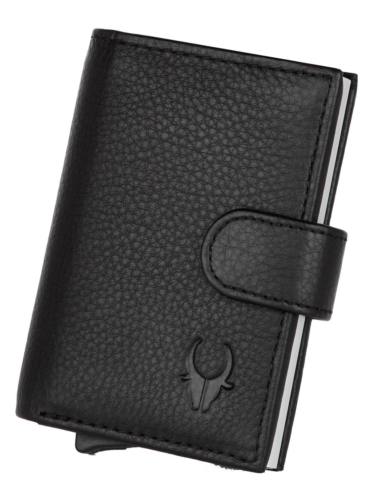 Wildhorn Protected Leather Pop-Up Card Holder for Men & Women