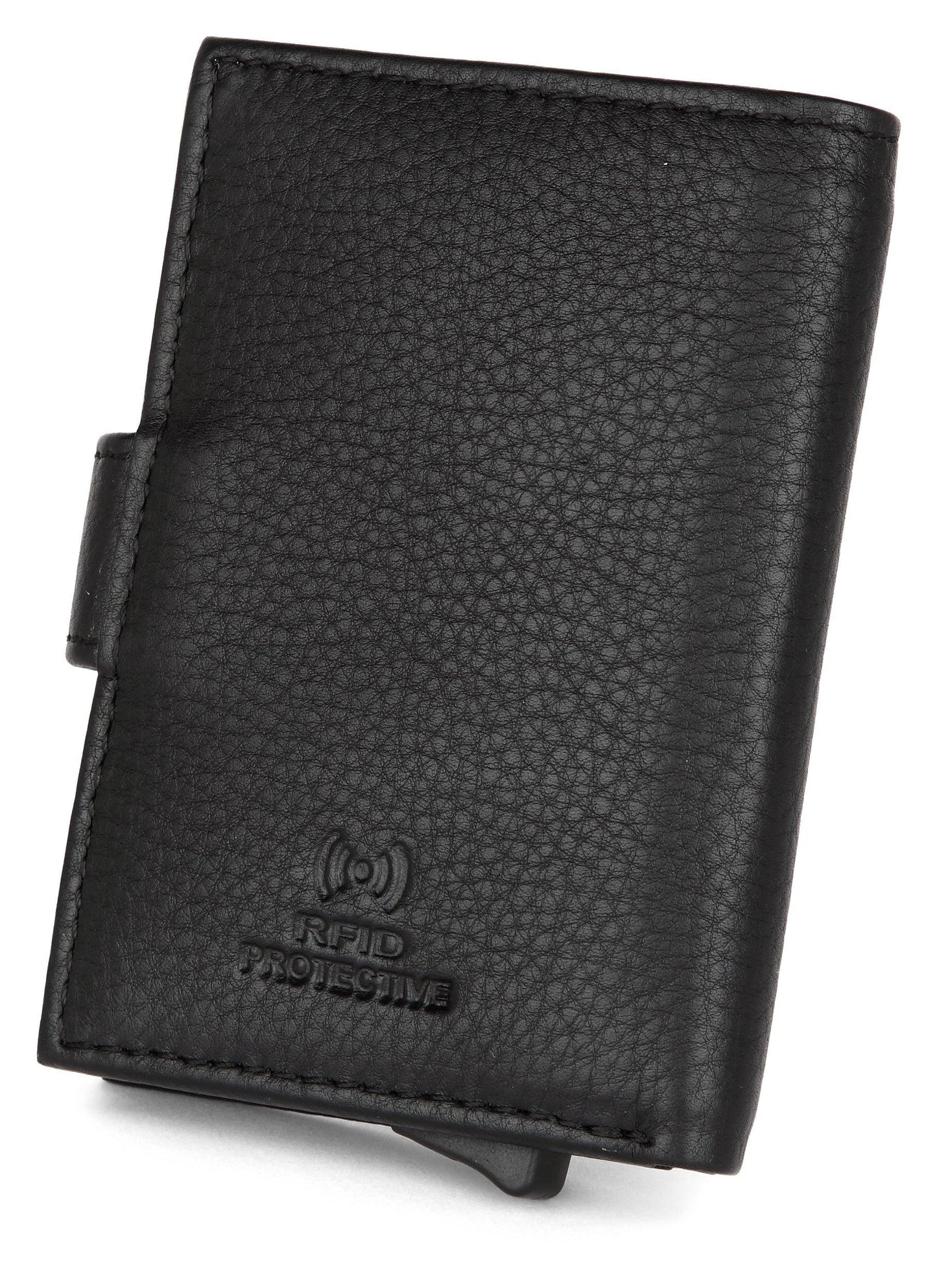 Wildhorn Protected Leather Pop-Up Card Holder for Men & Women