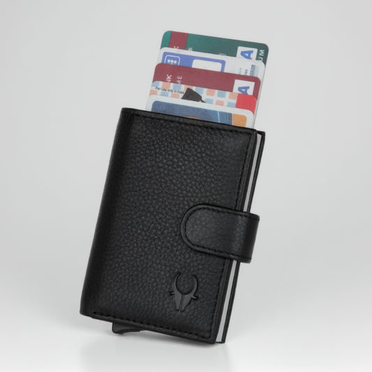 Wildhorn Protected Leather Pop-Up Card Holder for Men & Women