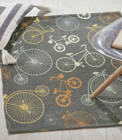 Printed Cycle Kids Room Dhurrie Carpet Rug Runner Floor Mat for Living Room Bedroom