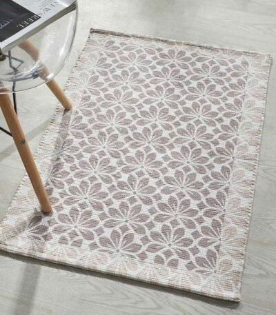 Multi Color Printed Dhurrie Carpet Rug Floral Floor Mat