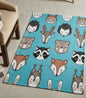 Printed Fox Kids Room Dhurrie Carpet Rug Runner Floor Mat for Living Room
