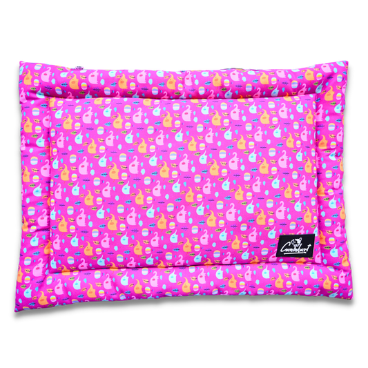 Premium Printed Dog Mat Pink Elephant
