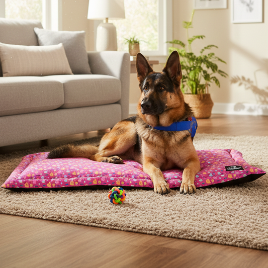 Premium Printed Dog Mat Pink Elephant