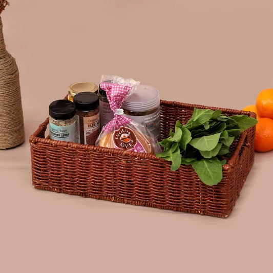 Priti Handwoven Rattan Wicker Clothing Storage Basket