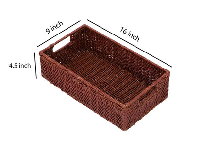 Priti Handwoven Rattan Wicker Clothing Storage Basket