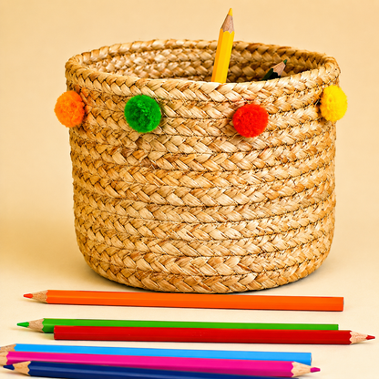 Handicraft Raffia & Jute Pen Holder