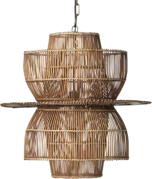 Handcrafted Wicker Rattan Pendant Light Riab