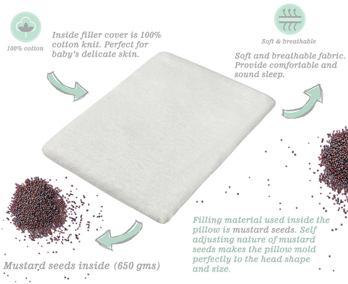 Abracadabra Rainbow Rai Mustard Seed Baby Pillow