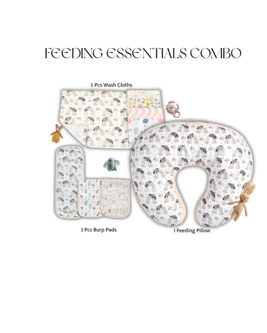 9-Piece Feeding Essentials Set for Kids - Rainbow