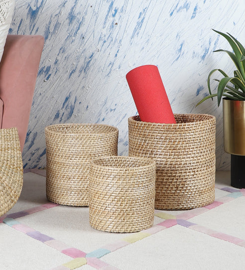 Mirai Handcrafted Rattan Planter