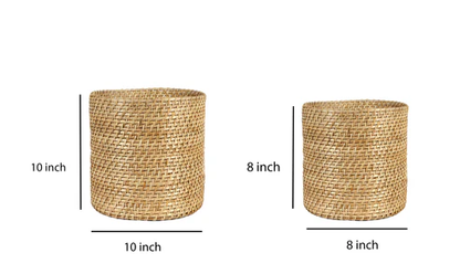 Mirai Handcrafted Rattan Planter