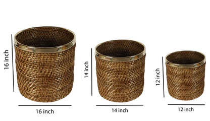 Rebecca Handcrafted Rattan Planter