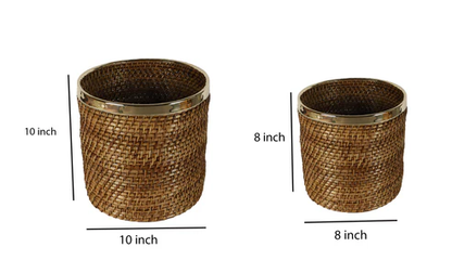 Rebecca Handcrafted Rattan Planter