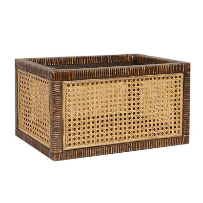 Rekha Handwoven Cane Webbing Storage Basket