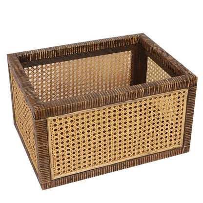 Rekha Handwoven Cane Webbing Storage Basket
