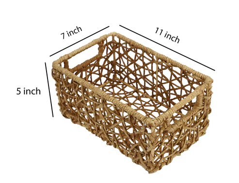 Riya Handcrafted Raffia Storage Basket
