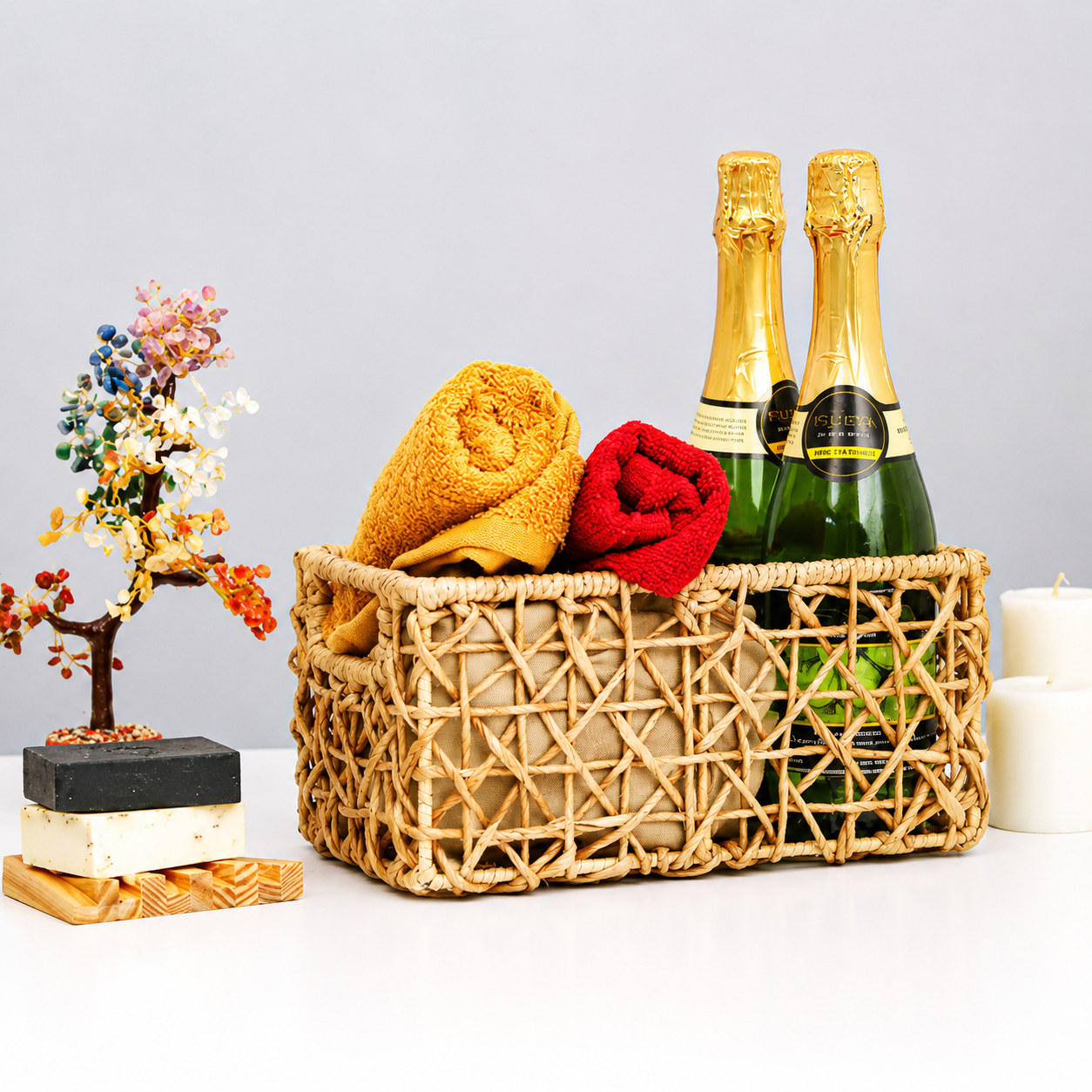 Riya Handcrafted Raffia Storage Basket