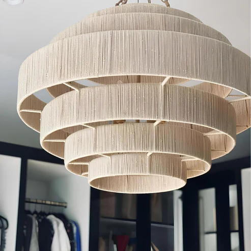 Riyal Handcrafted Multi-Tier Jute Chandelier