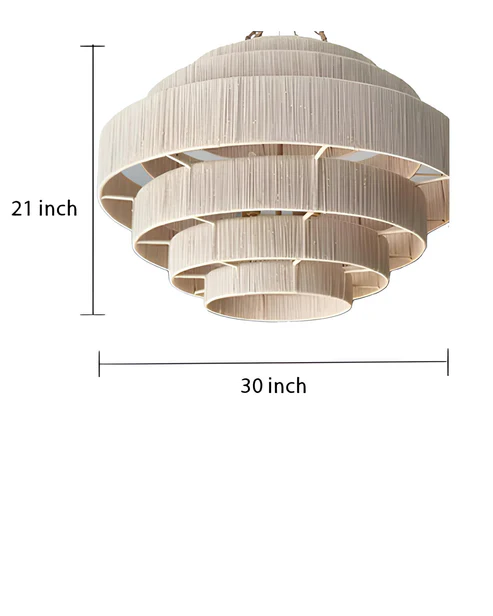 Riyal Handcrafted Multi-Tier Jute Chandelier