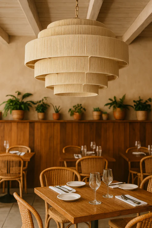 Riyal Handcrafted Multi-Tier Jute Chandelier