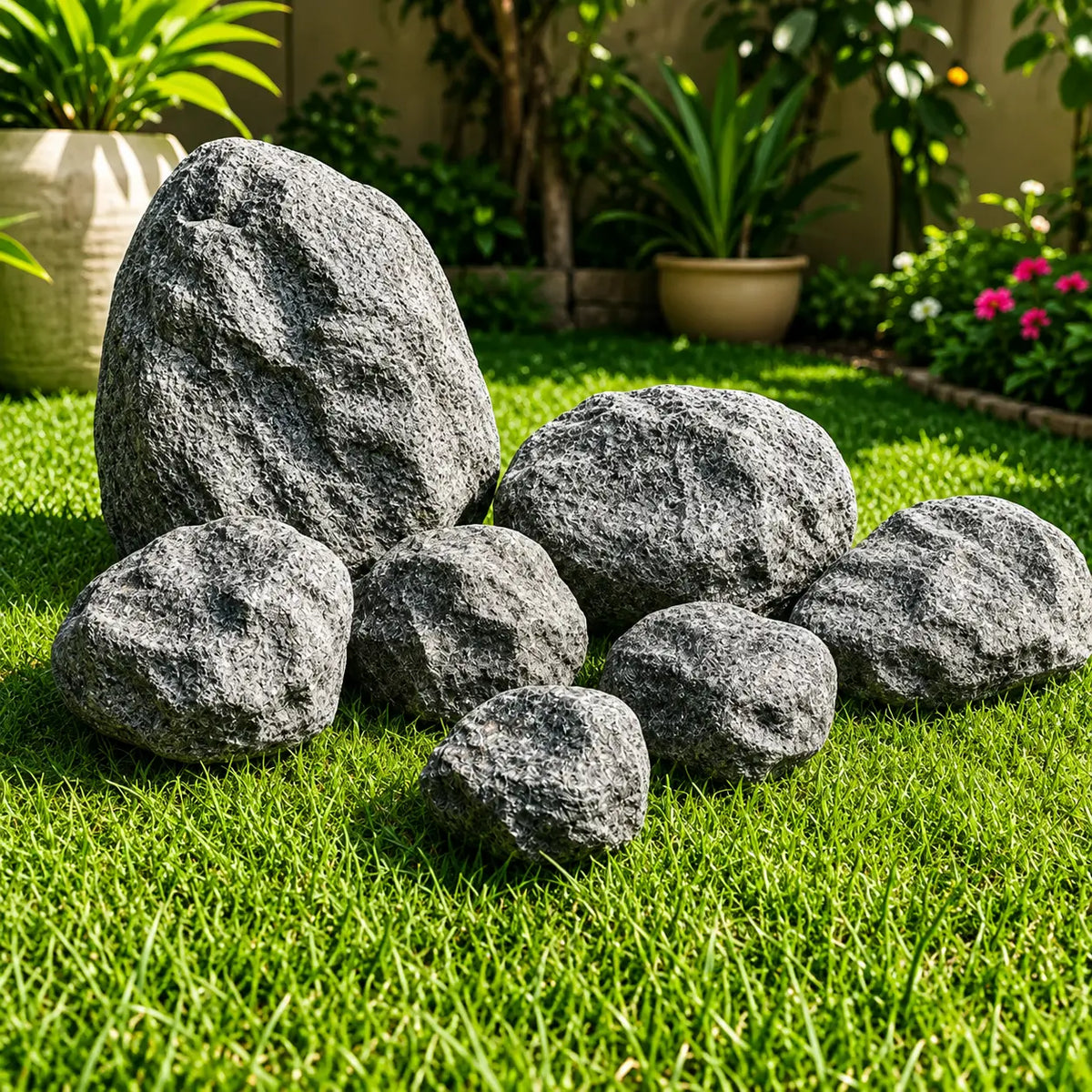 Set of 7 Decorative Landscape Rocks
