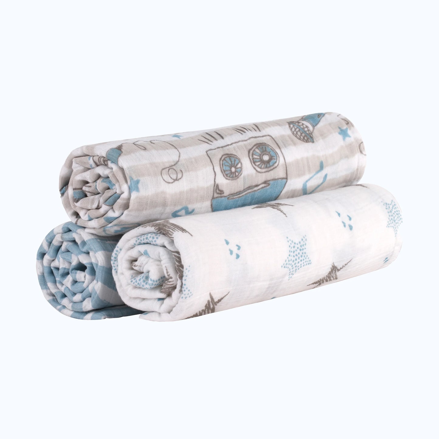 Abracadabra Muslin Swaddles – Set of 3