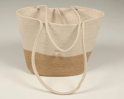 FAIR Lady Handcrafted Cotton and Jute Shoulder Bag – Eco-Friendly Everyday Carry