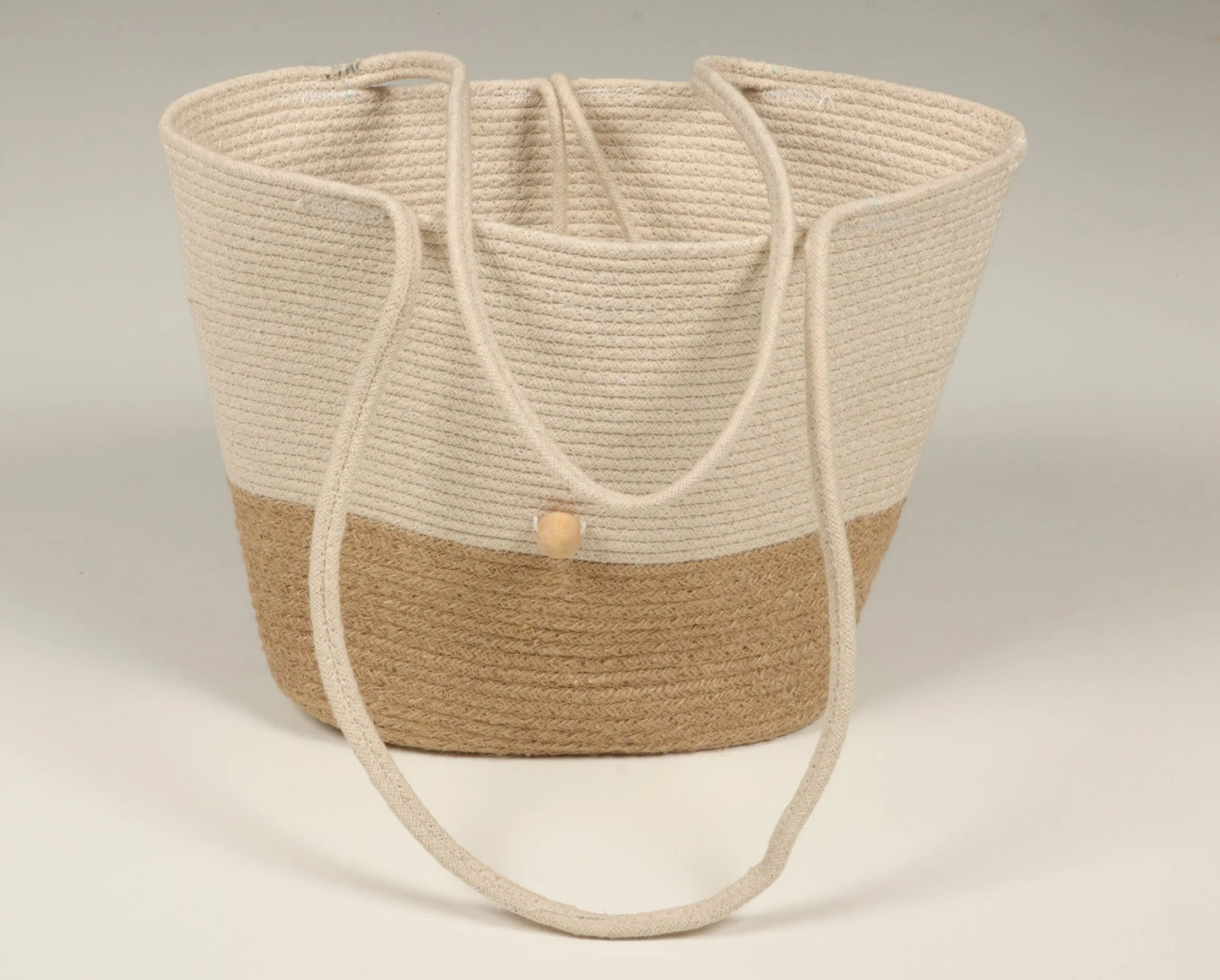 Handcrafted Jute Cotton Tote Bag – Eco-Friendly Everyday Carry for Women