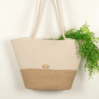 FAIR Lady Handcrafted Cotton and Jute Shoulder Bag – Eco-Friendly Everyday Carry