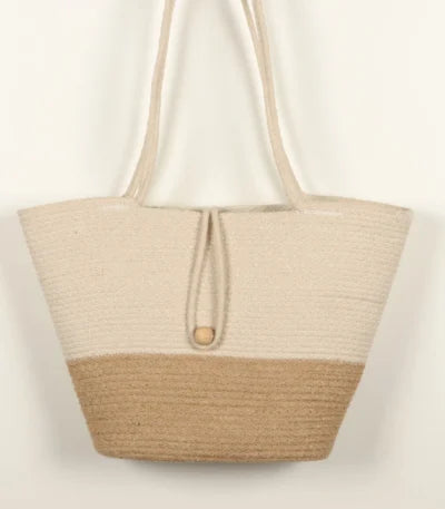 FAIR Lady Handcrafted Cotton and Jute Shoulder Bag – Eco-Friendly Everyday Carry