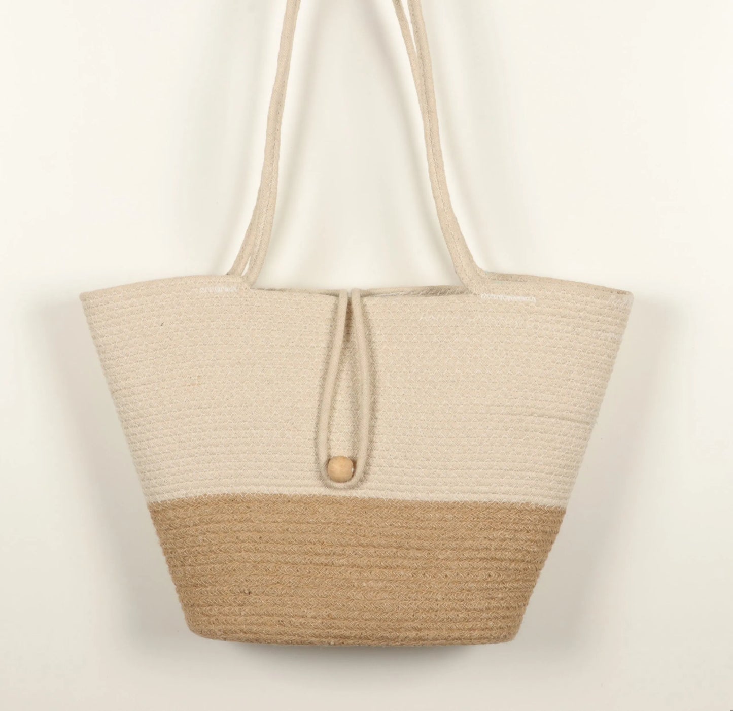 Handcrafted Jute Cotton Tote Bag – Eco-Friendly Everyday Carry for Women